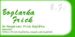 boglarka frick business card